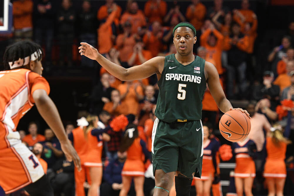 COLLEGE BASKETBALL: FEB 11 Michigan State at Illinois