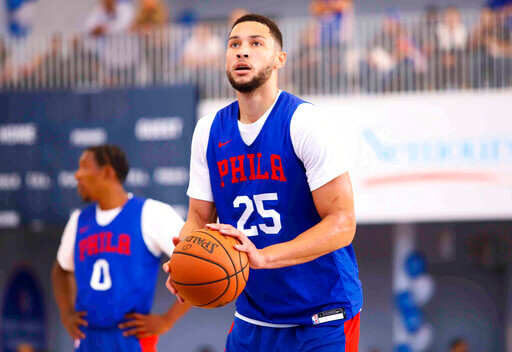 NBA BASKETBALL 2019 – OCT 05 – Philadelphia 76ers annual Blue and White scrimmage game Blue defeated White 88-66