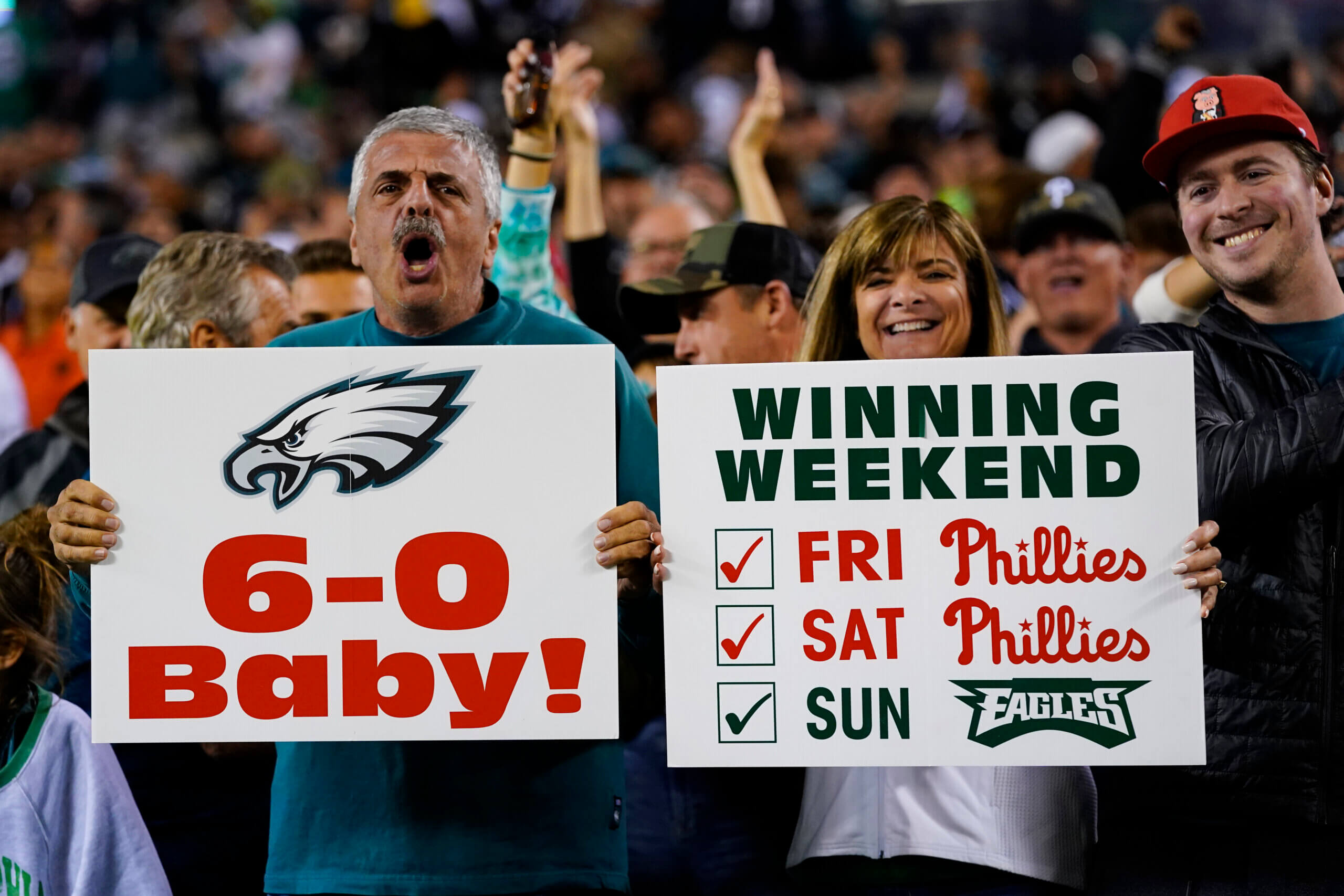 The Eagles are undefeated, the Phillies are back in the playoffs
